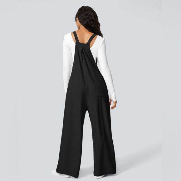 Halara Pockets Waffle Casual Overalls size L - Picture 2 of 9